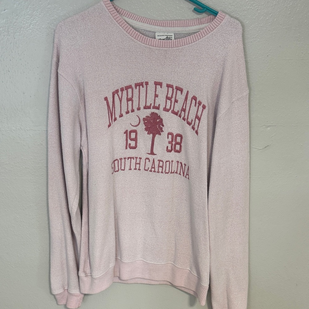 Myrtle Beach South Carolina Pink Crew Neck Sweater